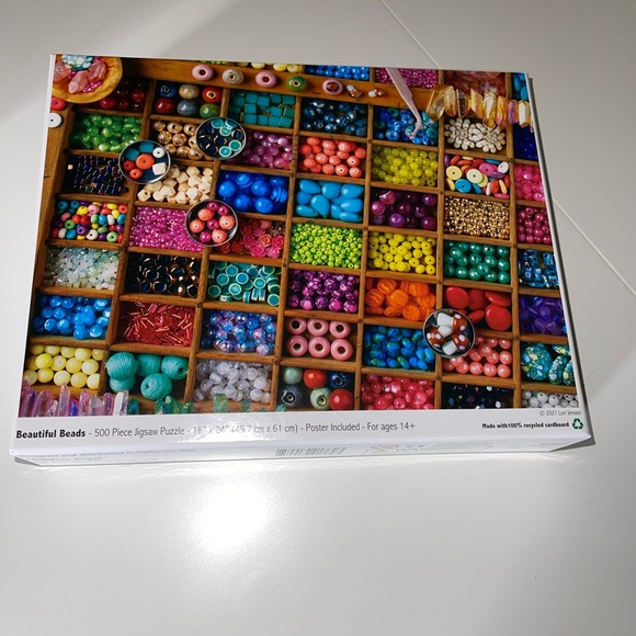 Colorcraft Puzzles Other - New in Box! Colorcraft Puzzles “Beautiful Beads” 500 Piece Jigsaw Puzzle